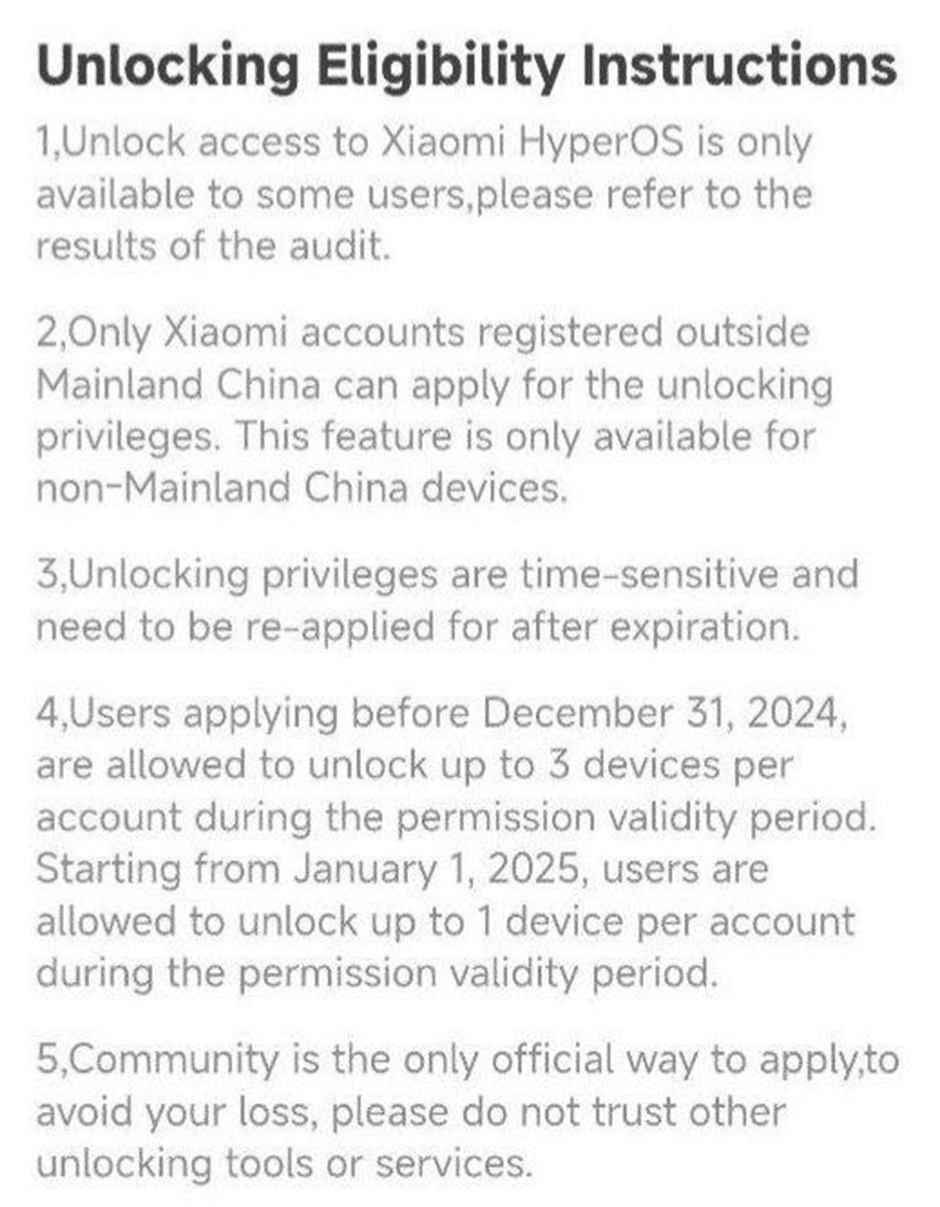 These are the Official new rules for 2025 which are mentioned
in the Mi Community app&nbsp;